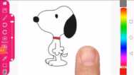 Beginners Finger Painting – Snoopy The Dog Using Paintology