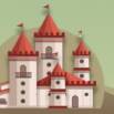 Design a 2d Game Castle in Photoshop.