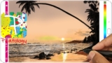 Draw A Tropical Beach Sunset With The Paintology App