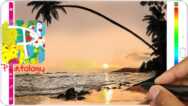 Draw A Tropical Beach Sunset With The Paintology App
