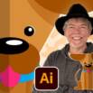 Flat-Art Puppy Character Design in Adobe Illustrator