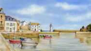 How To Draw A Harbour Landscape With Pastel Pencils