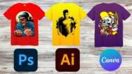 Learn T-Shirt Design with Photoshop Illustrator and  Canva