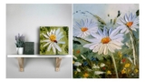 Palette knife for beginners – Painting a Daisy with oils
